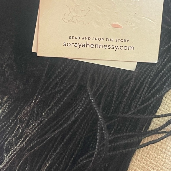 New! Soraya Hennessy black Fiesta Fringe Pouch - Picture 16 of 16